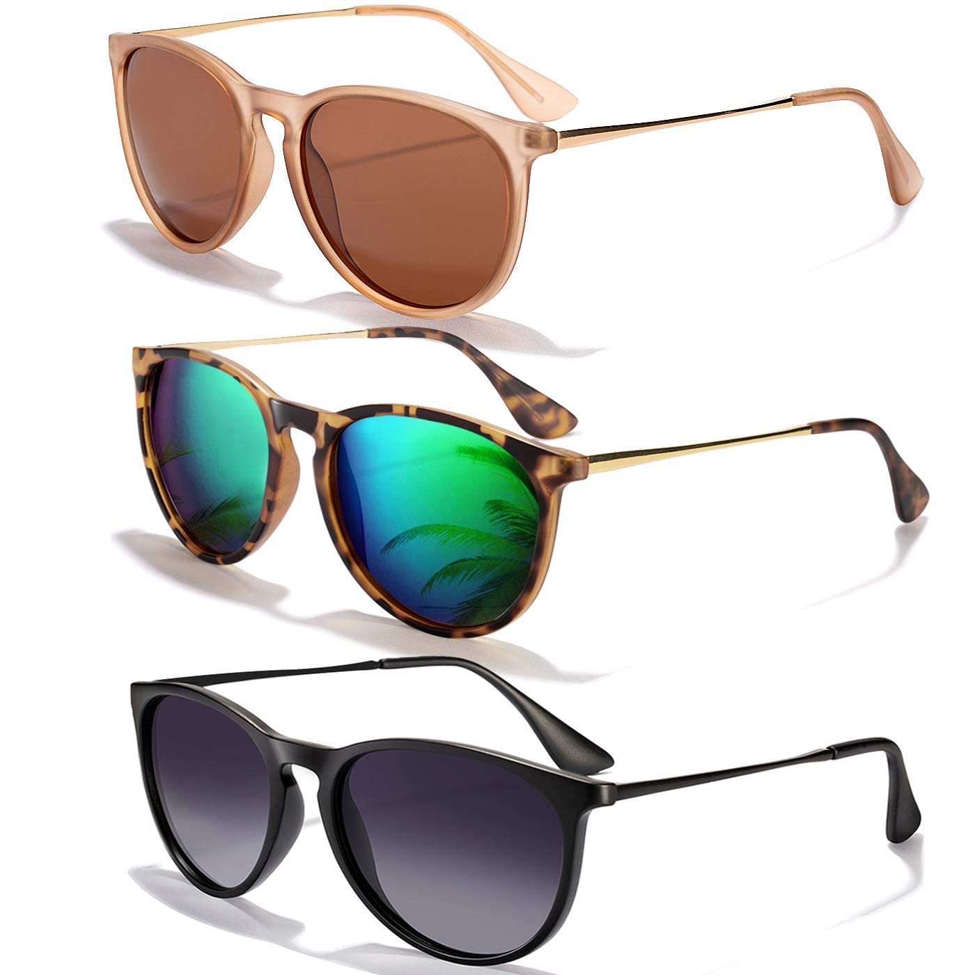Foto 2 pulgar | Gafas De Sol Chbp Polarizadas Con Protección Uv400  Lente Redonda Retro - Venta Internacional.
