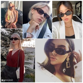 Foto 3 | Gafas De Sol Kuguaok Retro Rectangle Uv400 Para Mujeres Y Hombres - Venta Internacional.