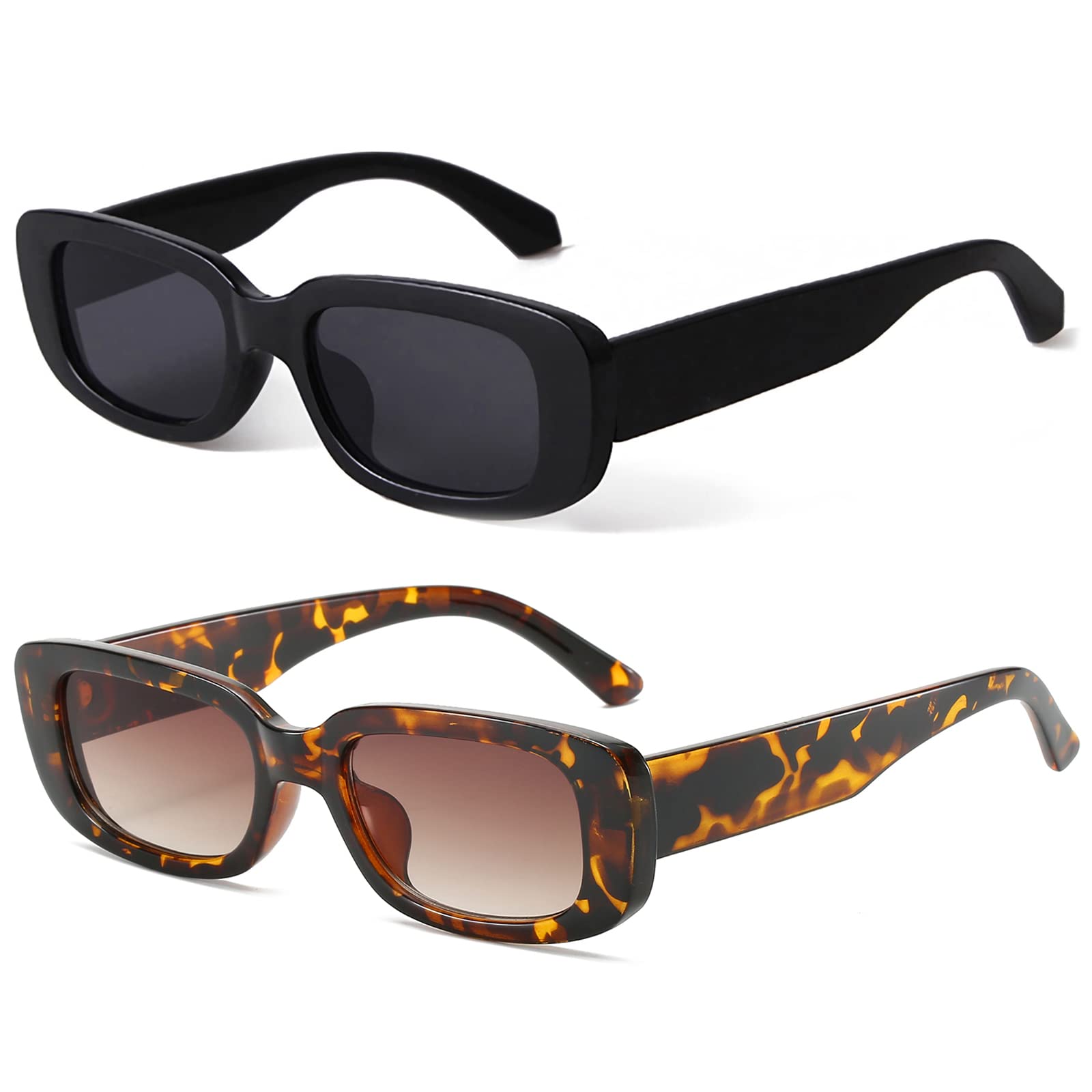 Foto 1 | Gafas De Sol Kuguaok Retro Rectangle Uv400 Para Mujeres Y Hombres - Venta Internacional.