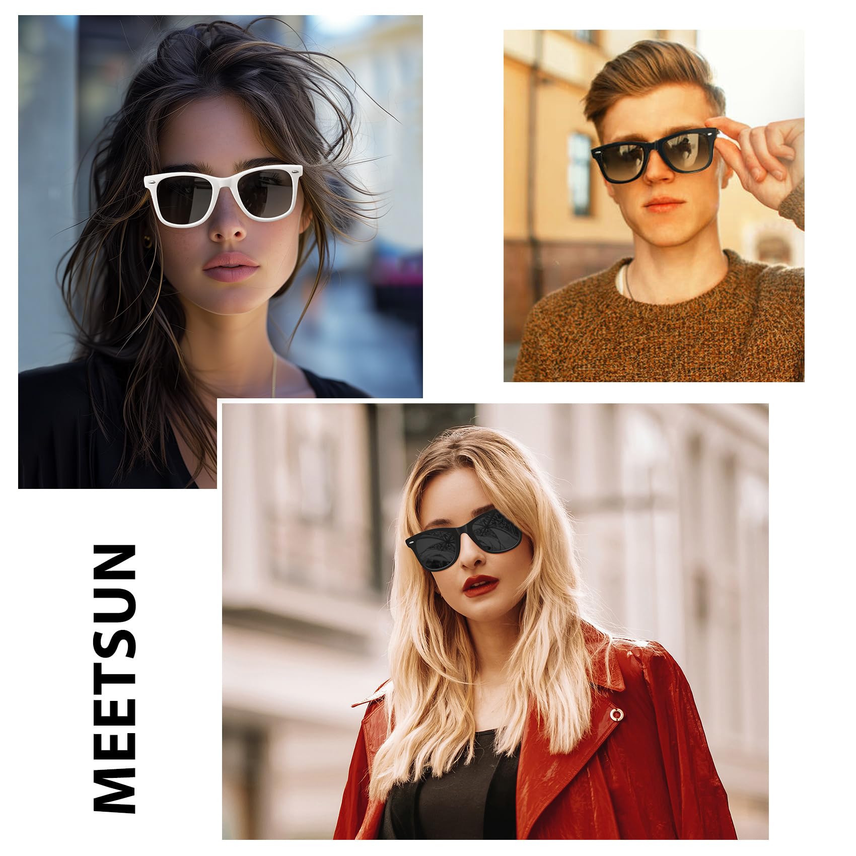 Foto 2 | Gafas De Sol Meetsun Retro Polarizadas 100% Uv400  Paquete De 3 - Venta Internacional.