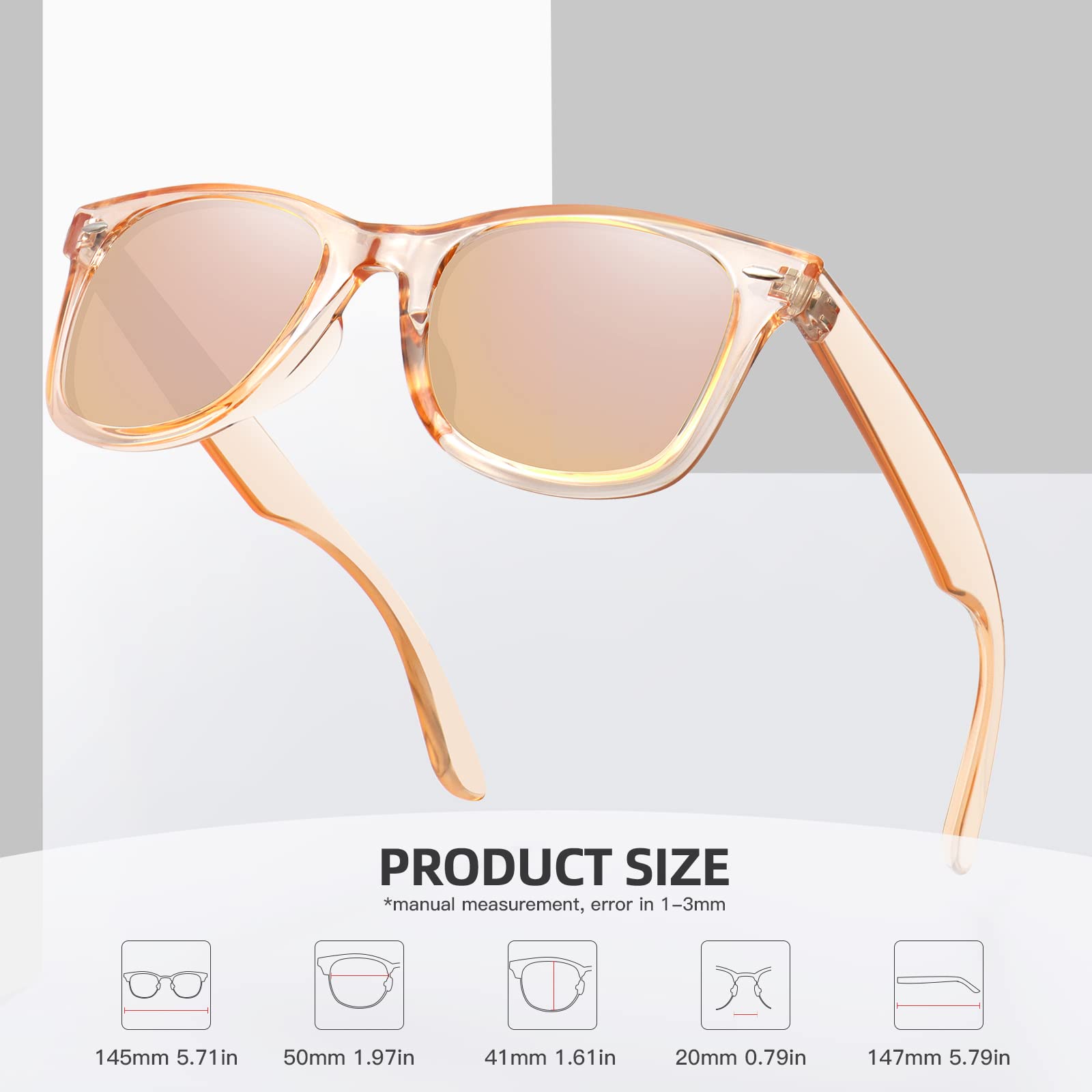 Foto 5 pulgar | Gafas De Sol Meetsun Classic Retro Square Polarizadas Para Mujer - Venta Internacional.