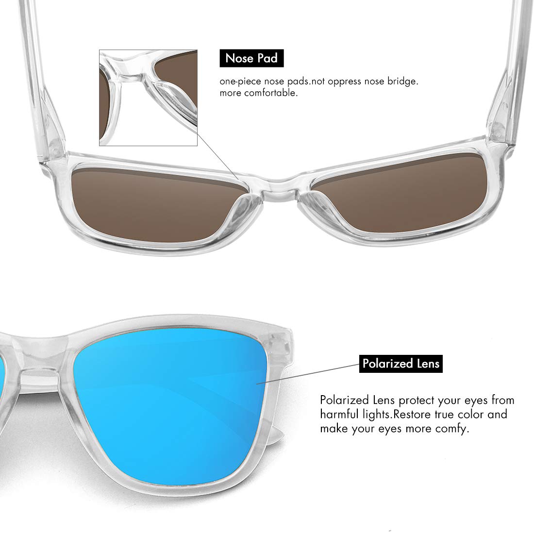 Foto 6 pulgar | Gafas De Sol Meetsun Classic Retro Designer Polarizadas 99% Uv - Venta Internacional.