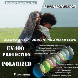 Foto 2 | Gafas de Sol Unisex Joopin Square Polarized Uv400 - Venta Internacional