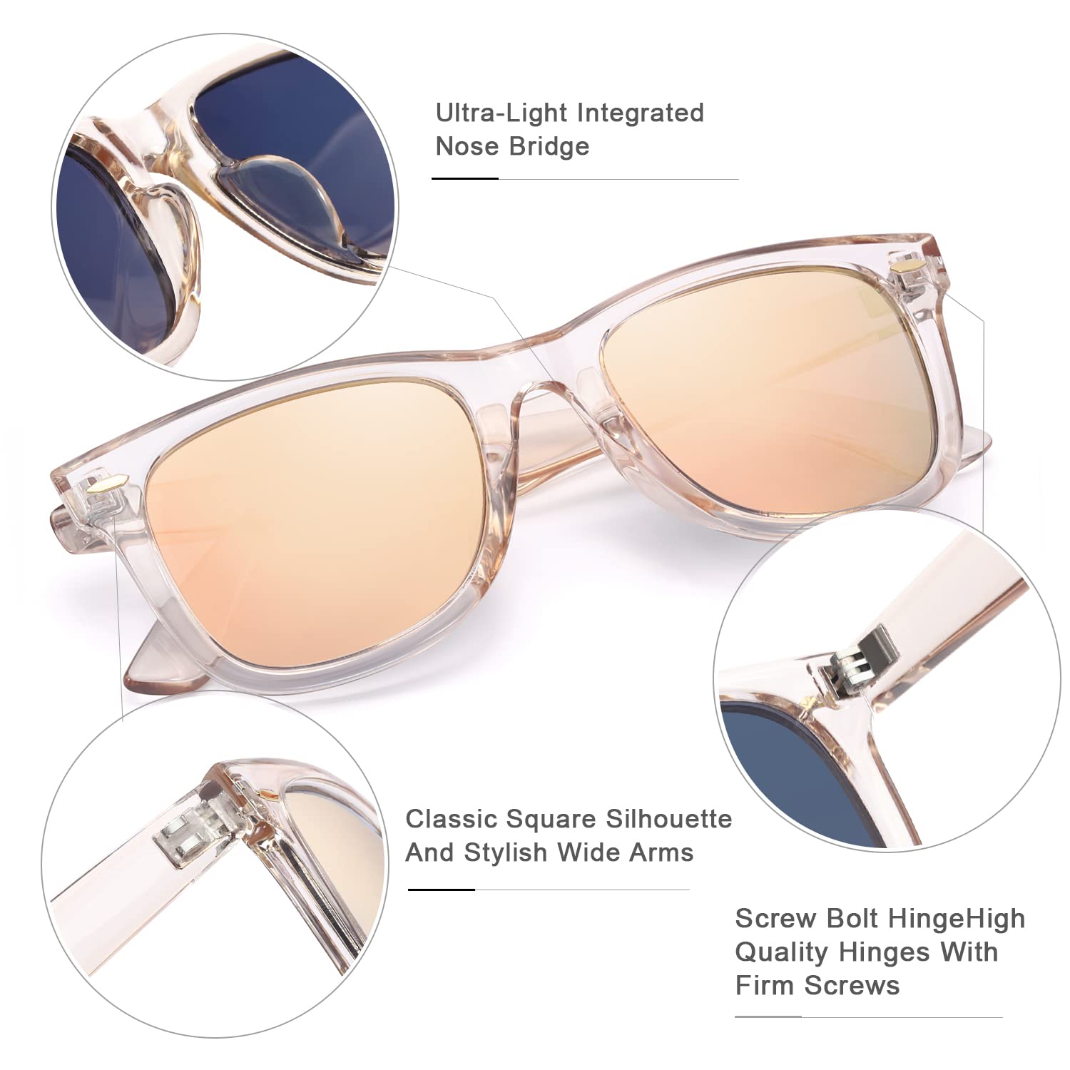 Foto 3 | Gafas De Sol Myiaur Classic Para Mujer Polarizadas Con Protección Uv400 - Venta Internacional.