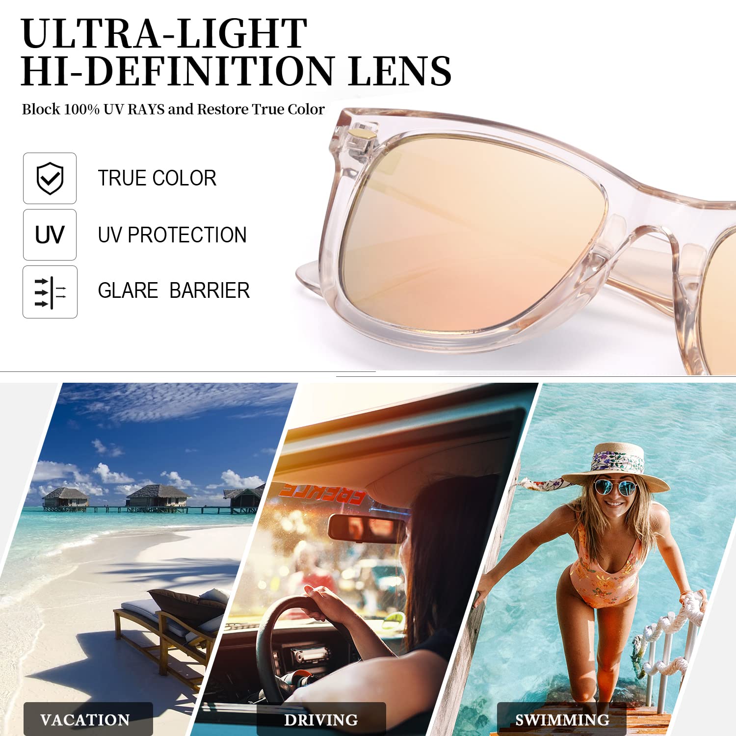Foto 4 | Gafas De Sol Myiaur Classic Para Mujer Polarizadas Con Protección Uv400 - Venta Internacional.
