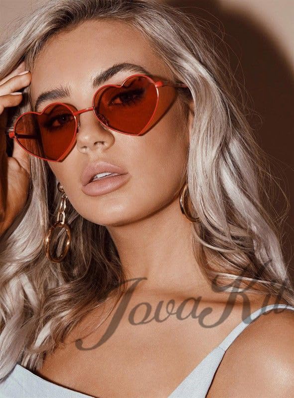 Foto 5 pulgar | Gafas De Sol Jovakit Polarized Heart Para Mujer Con Montura Metálica - Venta Internacional.