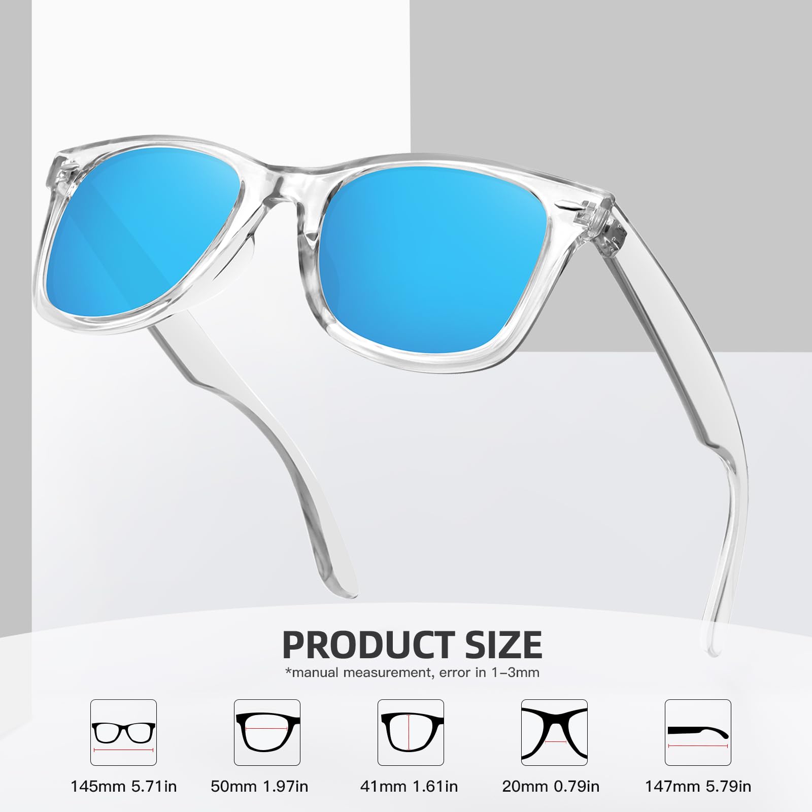 Foto 5 pulgar | Gafas De Sol Meetsun Classic Retro Square Polarizadas Uv400 - Venta Internacional.