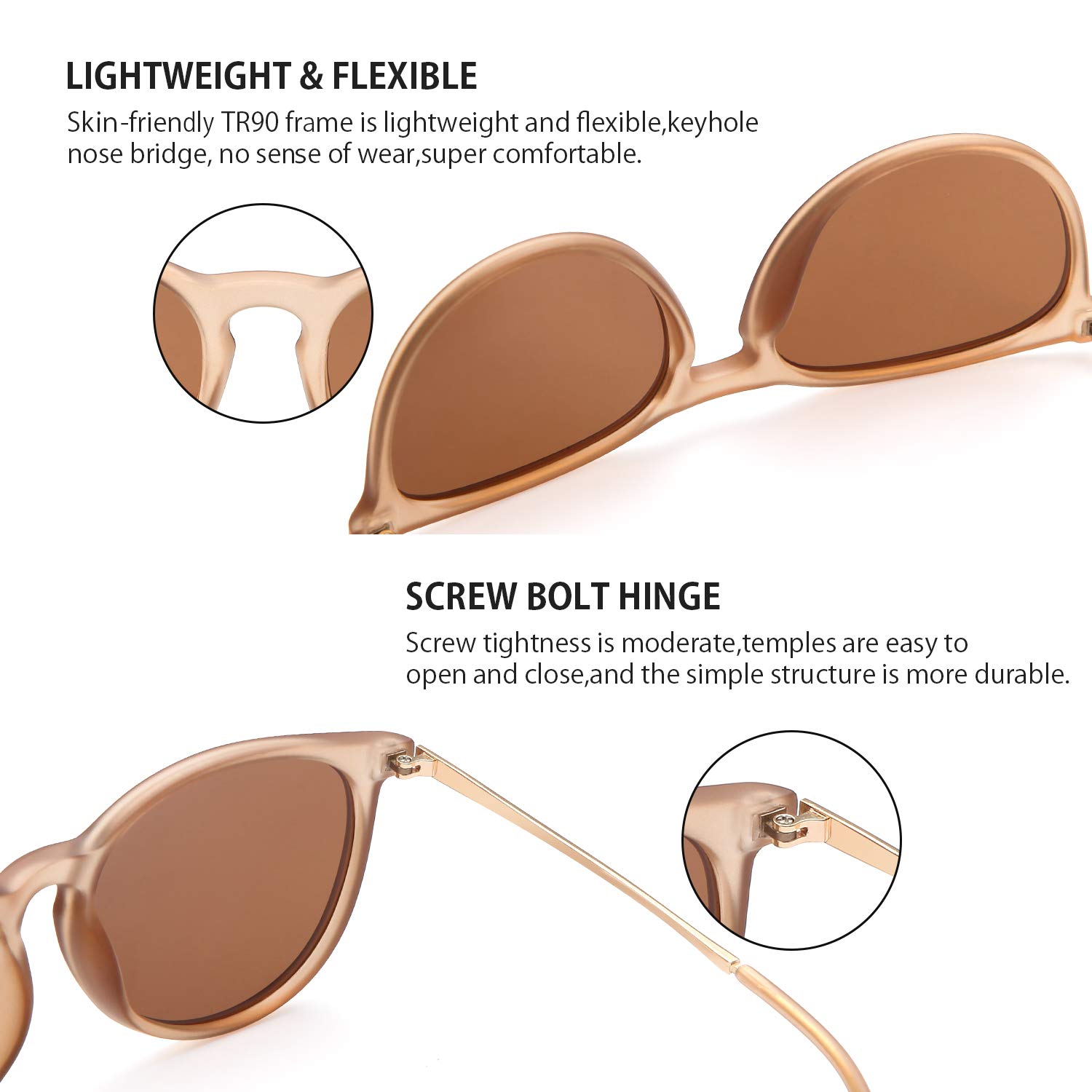 Foto 6 pulgar | Gafas De Sol Chbp Polarizadas Con Protección Uv400  Lente Redonda Retro - Venta Internacional.
