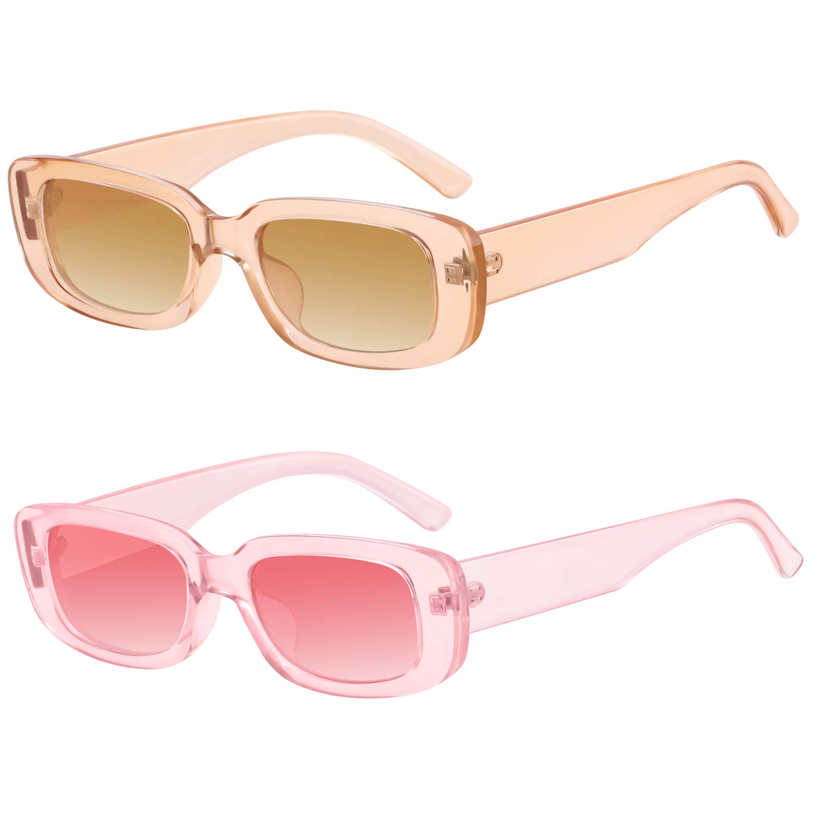 Foto 2 pulgar | Gafas De Sol Kuguaok Retro Rectangle Uv400 Para Mujeres Y Hombres - Venta Internacional.