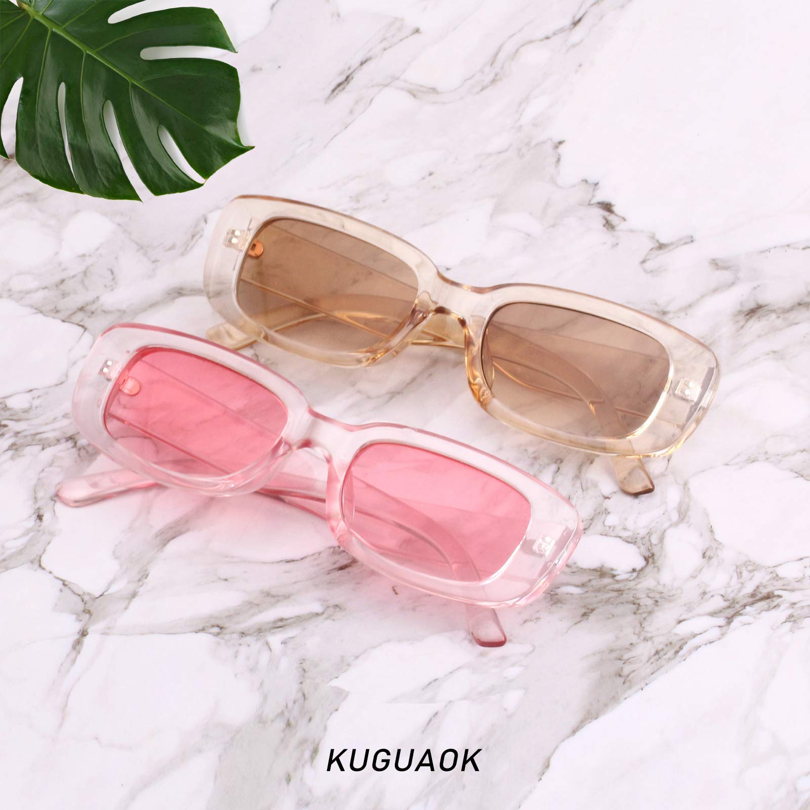 Foto 3 pulgar | Gafas De Sol Kuguaok Retro Rectangle Uv400 Para Mujeres Y Hombres - Venta Internacional.