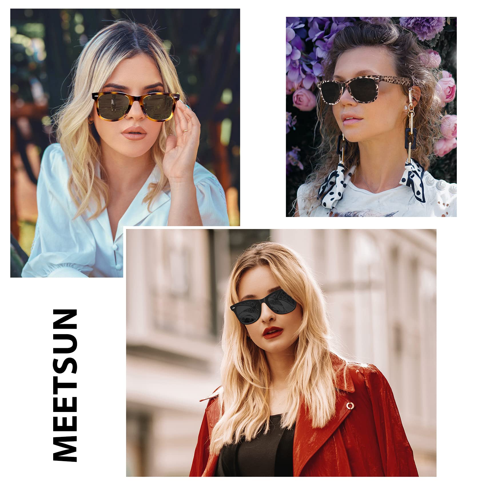Foto 2 | Gafas De Sol Meetsun  Retro  Polarizadas  100% Protección Uv (paquete De 3) - Venta Internacional.