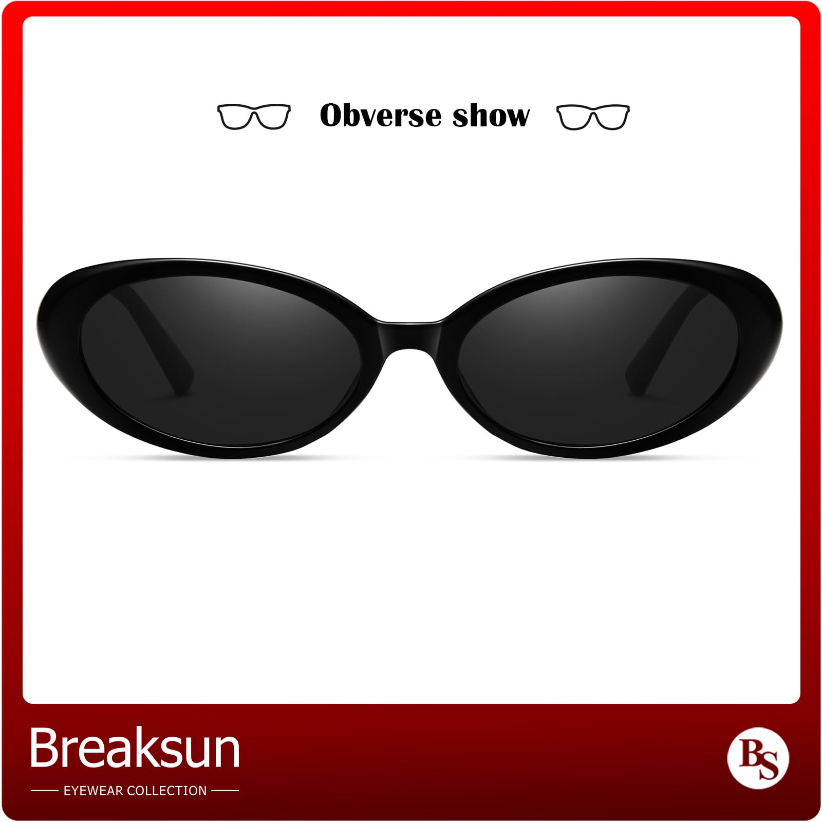 Foto 5 pulgar | Gafas De Sol Breaksun Retro Oval 90s Vintage Para Mujer Y Hombre - Venta Internacional.