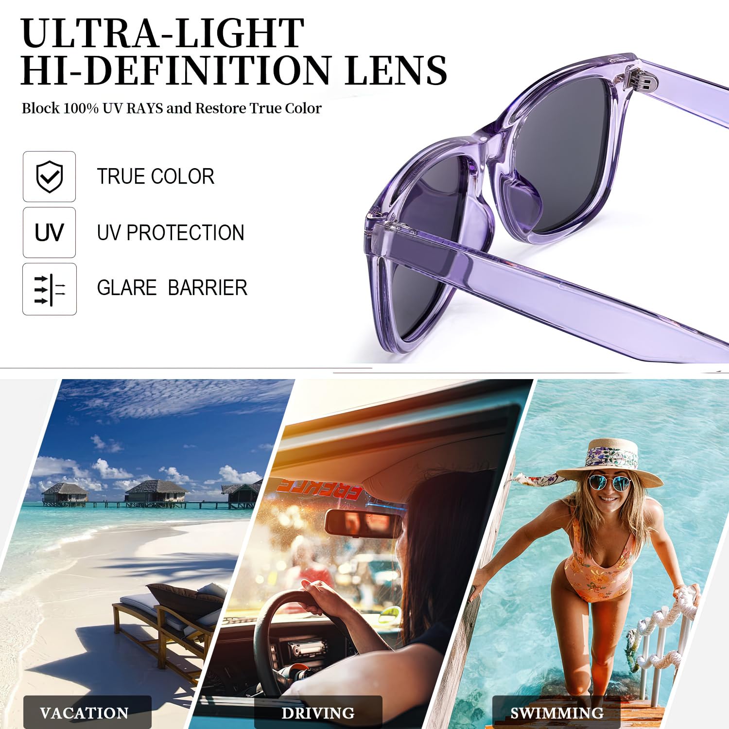 Foto 5 | Gafas De Sol Myiaur Classic Para Mujer Polarizadas Con Protección Uv400 - Venta Internacional.