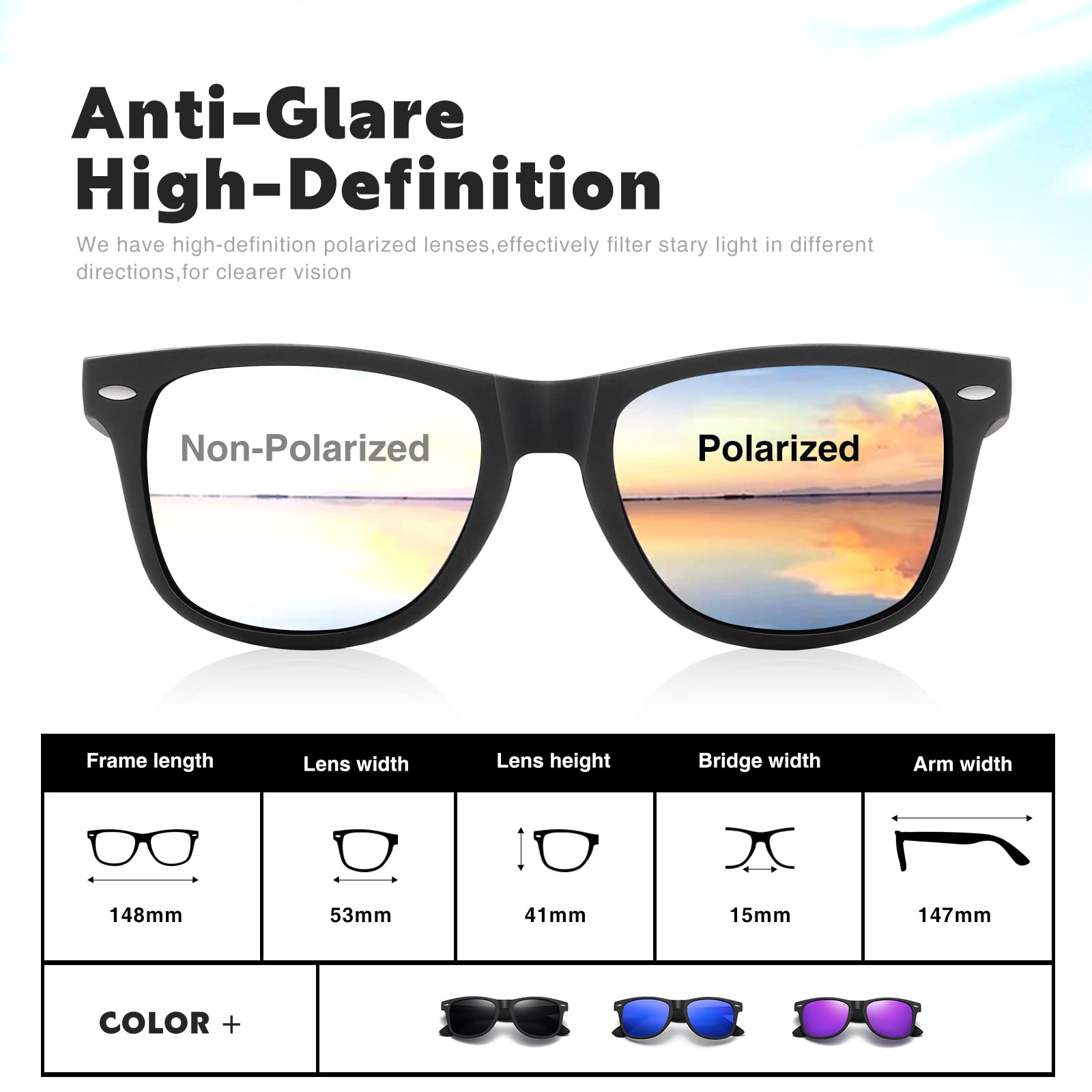 Foto 4 | Gafas De Sol Demikos Polarizadas Con Protección Uv400 Para Hombres Y Mujeres - Venta Internacional.