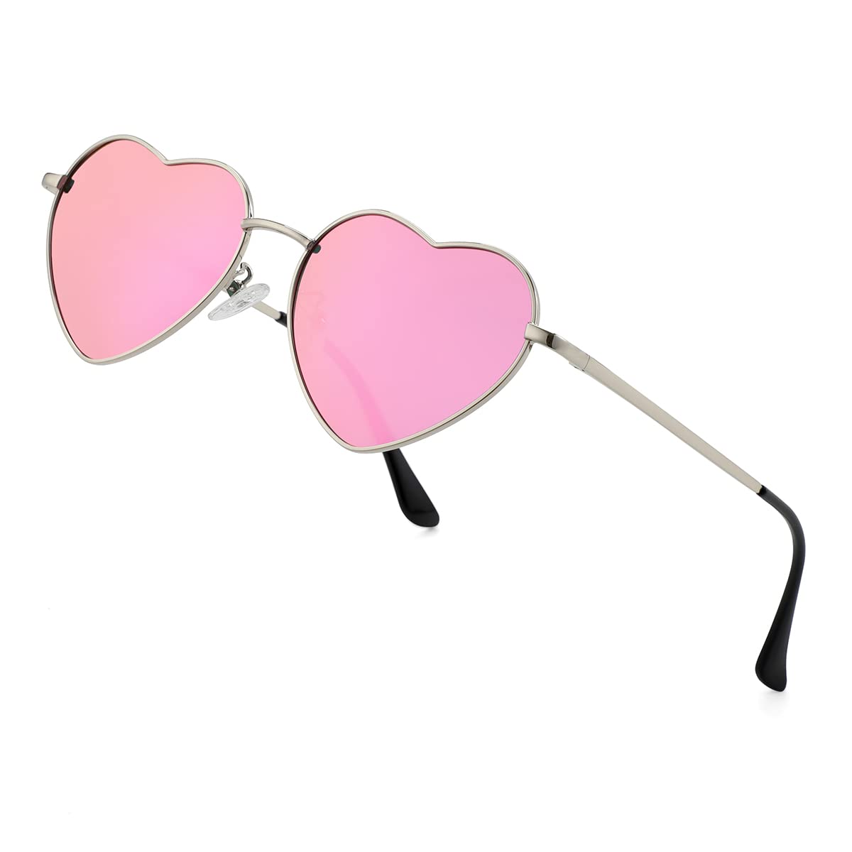 Foto 1 | Gafas De Sol Jovakit Polarized Heart Para Mujer  Color Plateado  Rosa Y Morado - Venta Internacional.