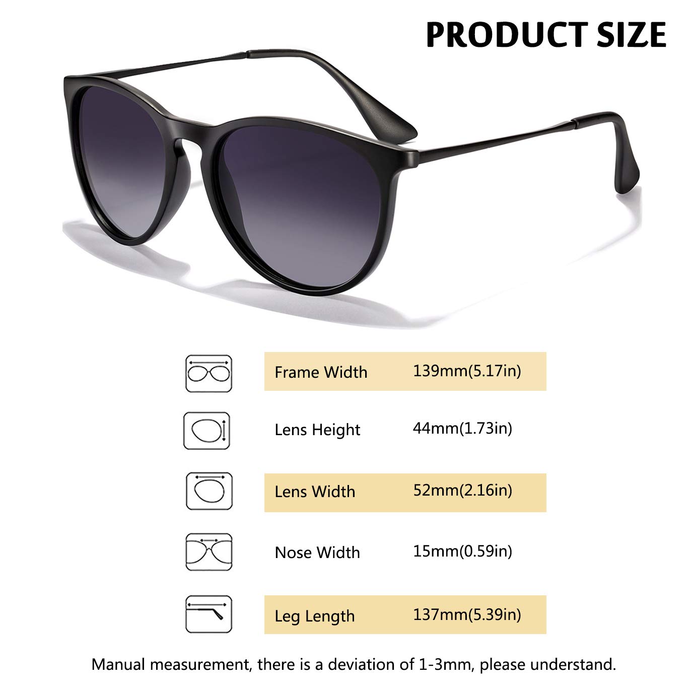 Foto 5 pulgar | Gafas De Sol Chbp Polarizadas Con Protección Uv400  Lente Redonda Retro - Venta Internacional.