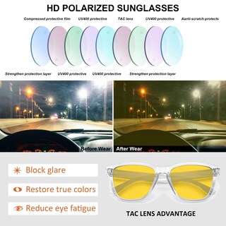 Foto 5 | Gafas De Sol Meetsun Polarizadas Para Mujer Y Hombre Con Visión Nocturna - Venta Internacional.