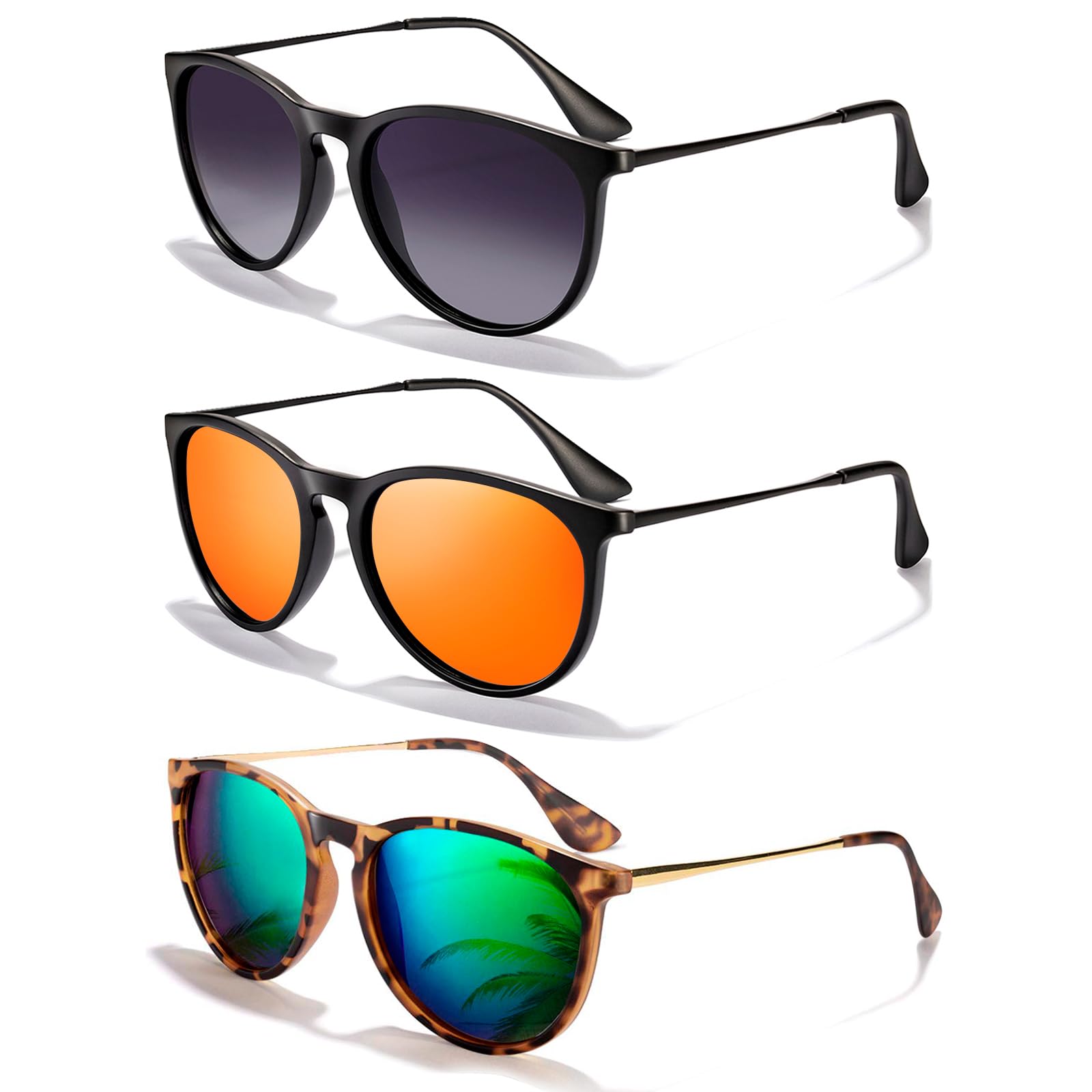 Foto 2 pulgar | Gafas De Sol Chbp Polarizadas Con Protección Uv400  Lente Redonda Retro - Venta Internacional.