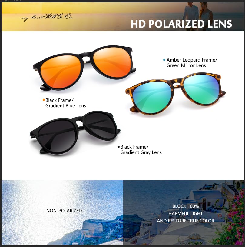 Foto 3 pulgar | Gafas De Sol Chbp Polarizadas Con Protección Uv400  Lente Redonda Retro - Venta Internacional.