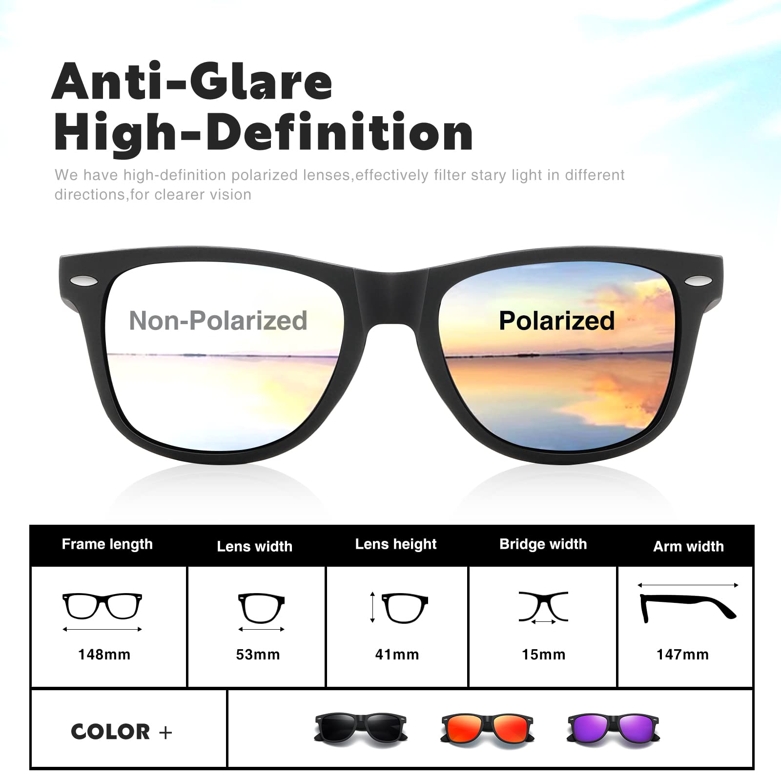 Foto 4 | Gafas De Sol Demikos Polarizadas Con Protección Uv400 Para Hombres Y Mujeres - Venta Internacional.