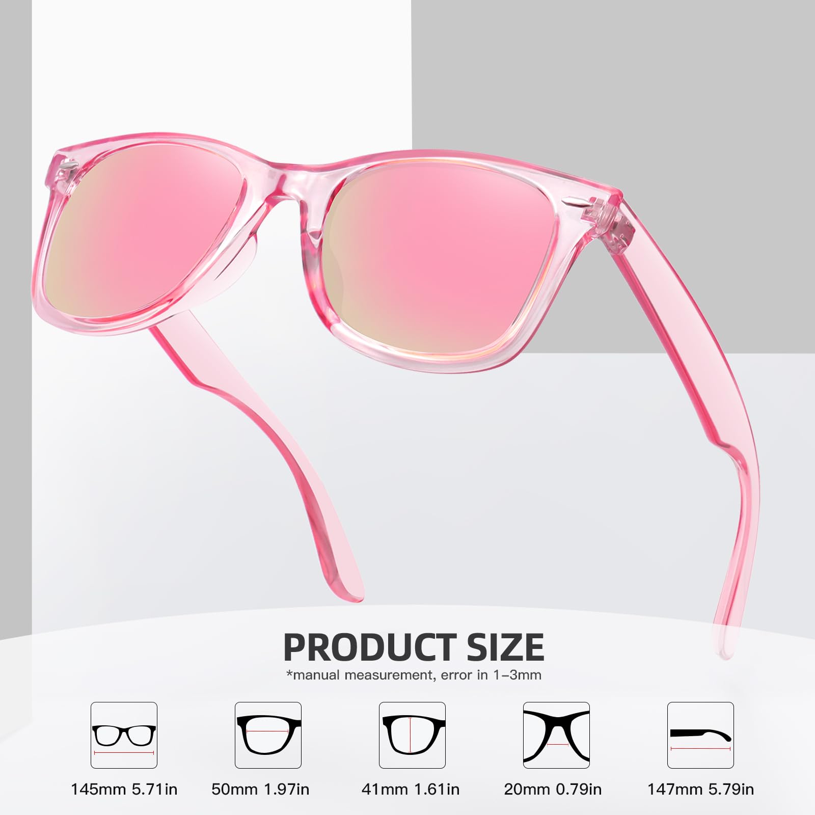 Foto 5 pulgar | Gafas De Sol Meetsun Classic Retro Square Polarizadas Uv400 - Venta Internacional.