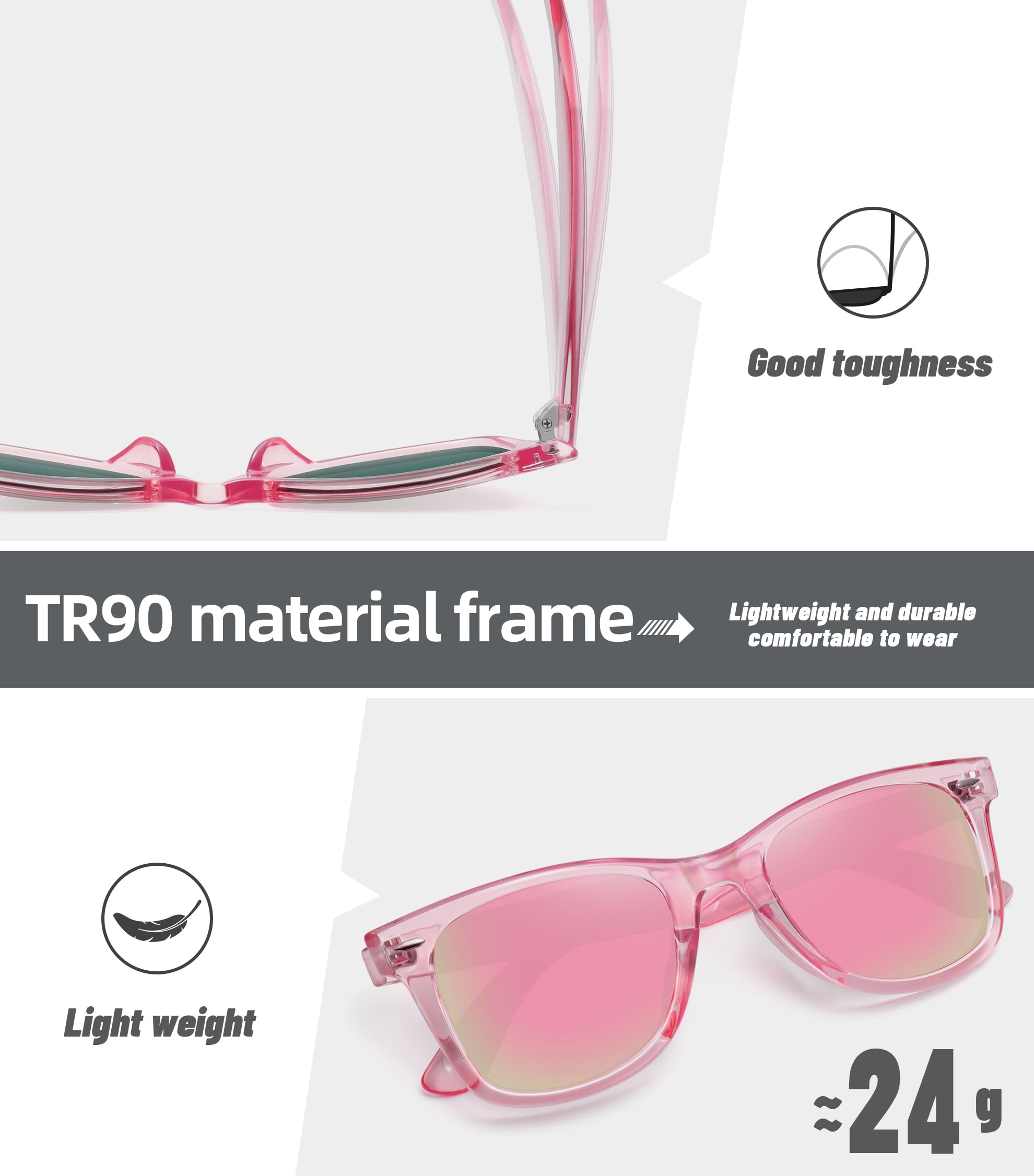 Foto 6 pulgar | Gafas De Sol Meetsun Classic Retro Square Polarizadas Uv400 - Venta Internacional.