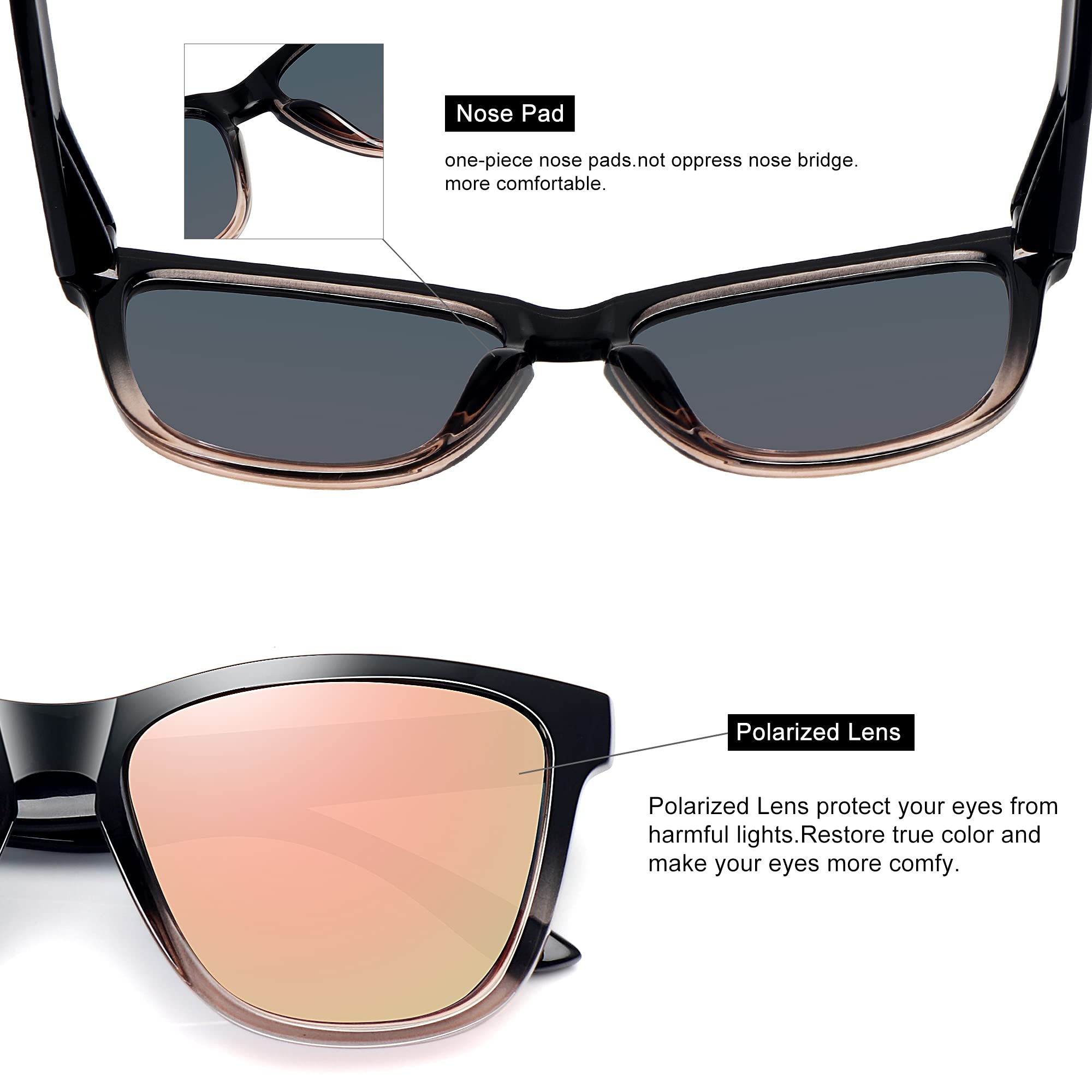 Foto 6 pulgar | Gafas De Sol Meetsun Polarizadas Retro Modernas Para Mujeres Y Hombres - Venta Internacional.