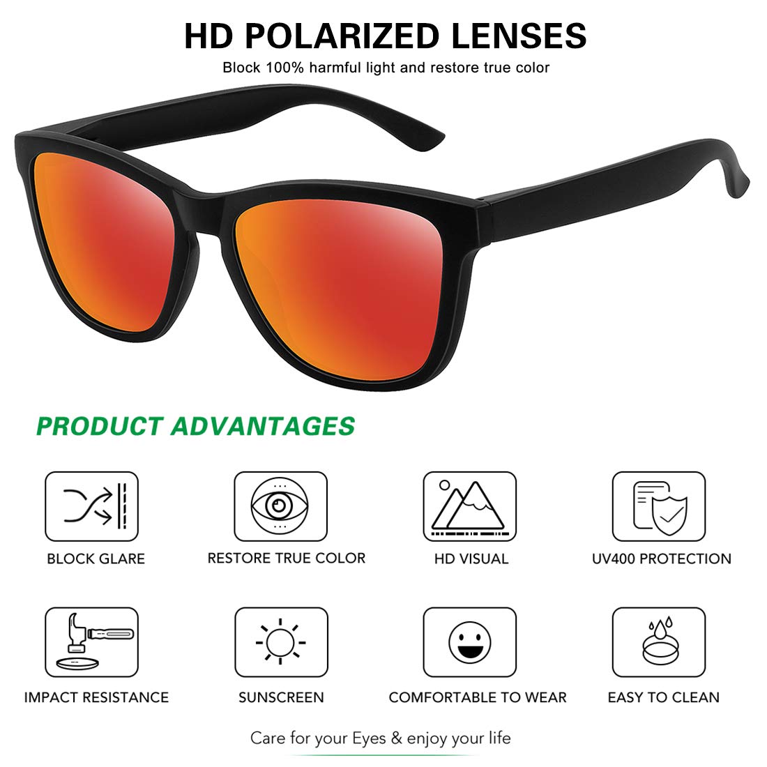 Foto 2 | Gafas De Sol Meetsun Classic Retro Designer Uv400 Polarizadas - Venta Internacional.