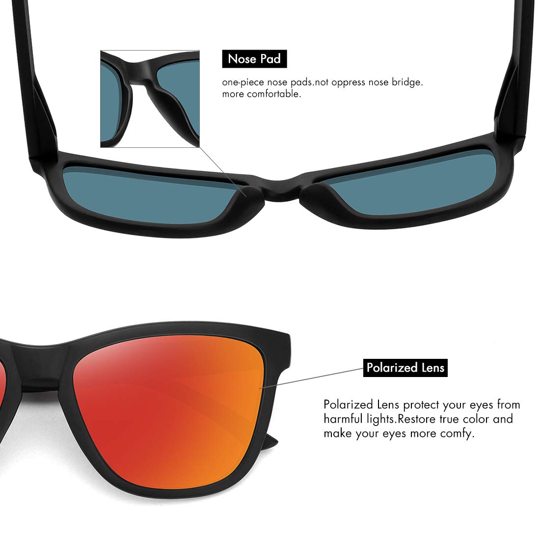 Foto 5 pulgar | Gafas De Sol Meetsun Classic Retro Designer Uv400 Polarizadas - Venta Internacional.