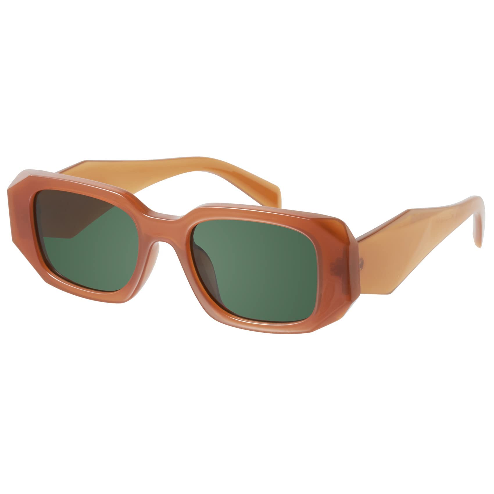 Foto 1 | Gafas De Sol Mosanana Trendy Rectangle Marrón Naranja Uv400 - Venta Internacional.