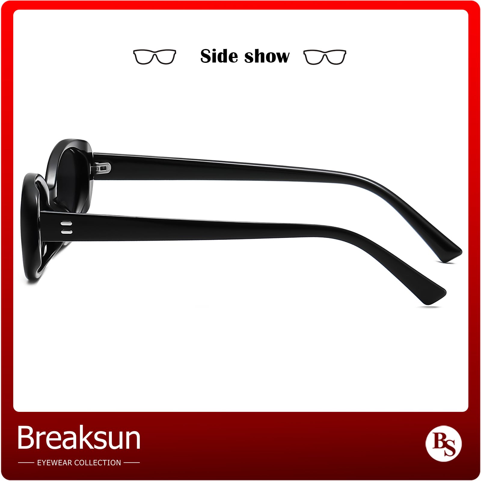 Foto 6 pulgar | Gafas De Sol Breaksun Retro Oval 90s Vintage Para Mujer Y Hombre - Venta Internacional.