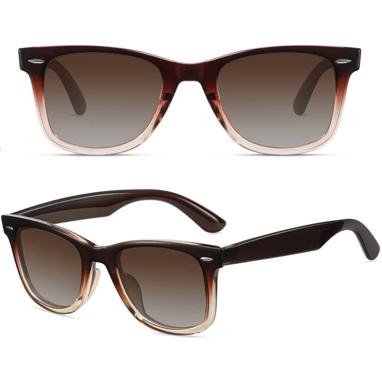 Foto 3 | Gafas De Sol Meetsun Classic Retro Cuadradas Polarizadas Marrón Mujer - Venta Internacional.