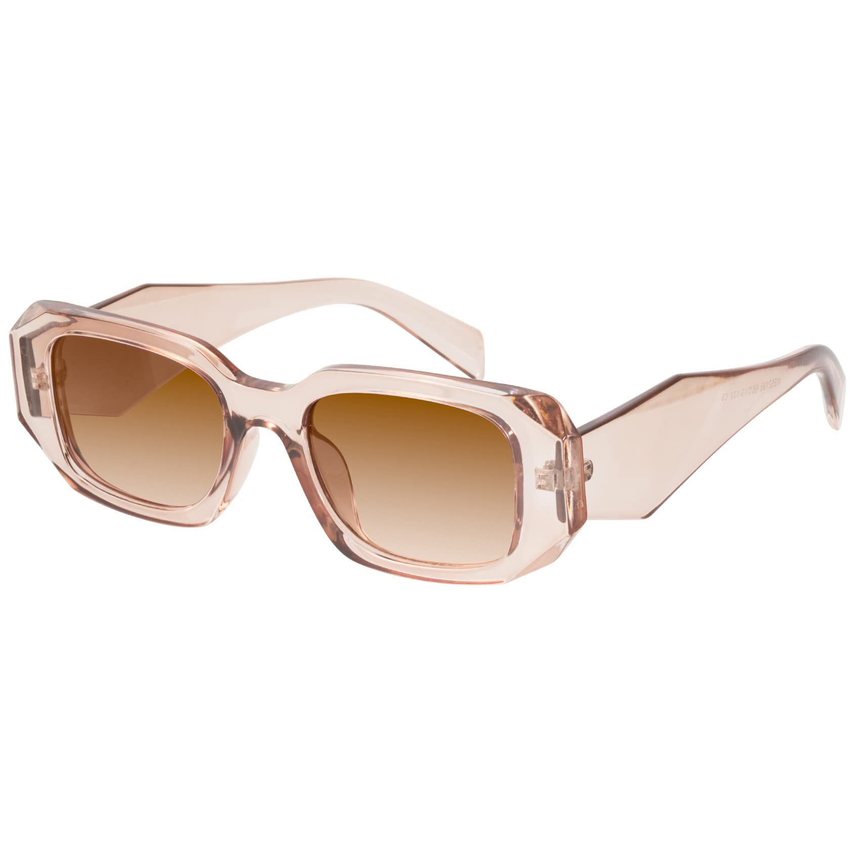 Foto 2 pulgar | Gafas De Sol Mosanana Trendy Rectangle Clear Brown Uv400 - Venta Internacional.