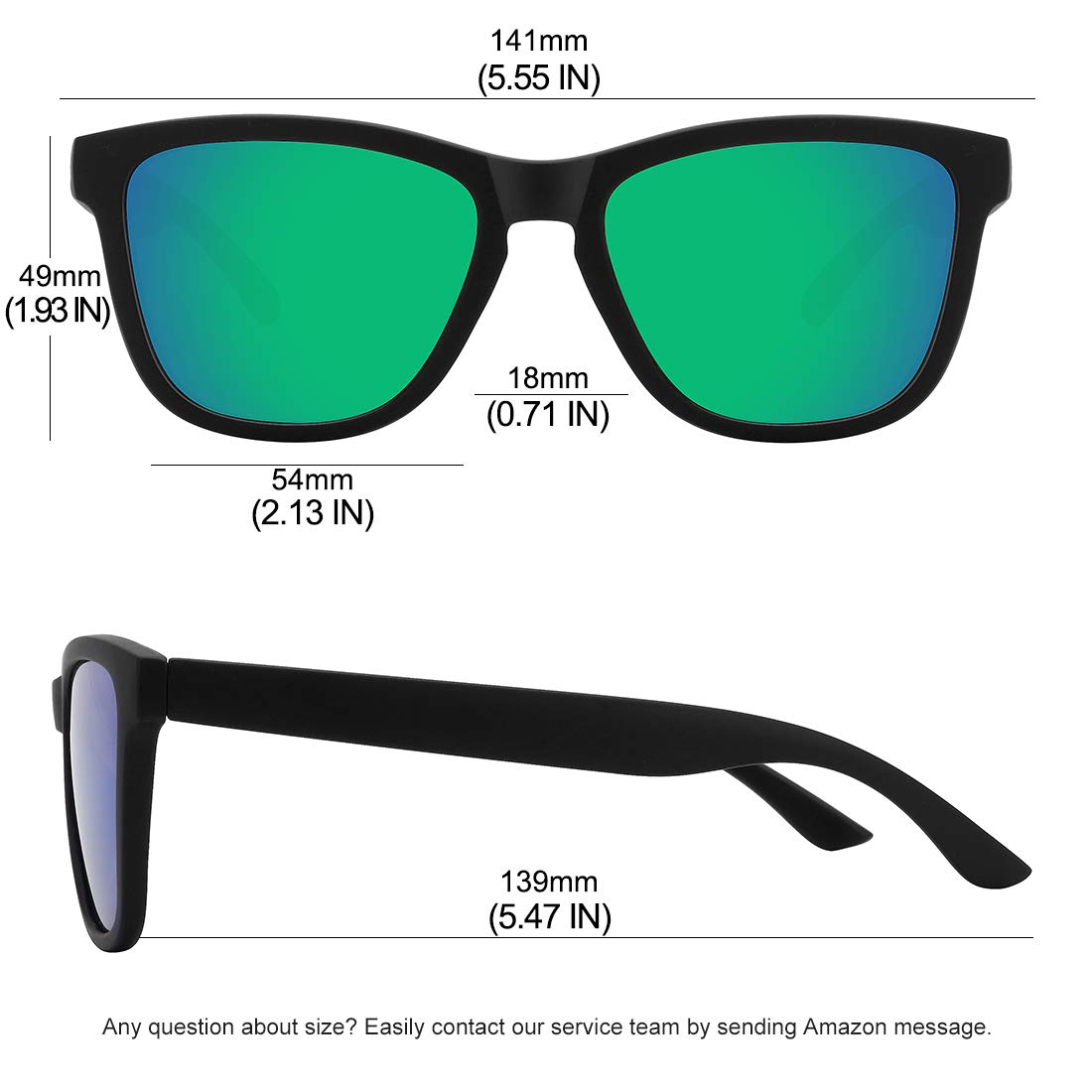 Foto 5 pulgar | Gafas De Sol Meetsun Classic Retro Designer Uv400 54mm - Venta Internacional.