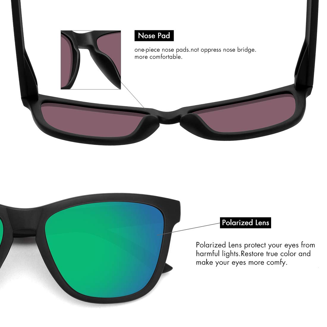 Foto 6 pulgar | Gafas De Sol Meetsun Classic Retro Designer Uv400 54mm - Venta Internacional.