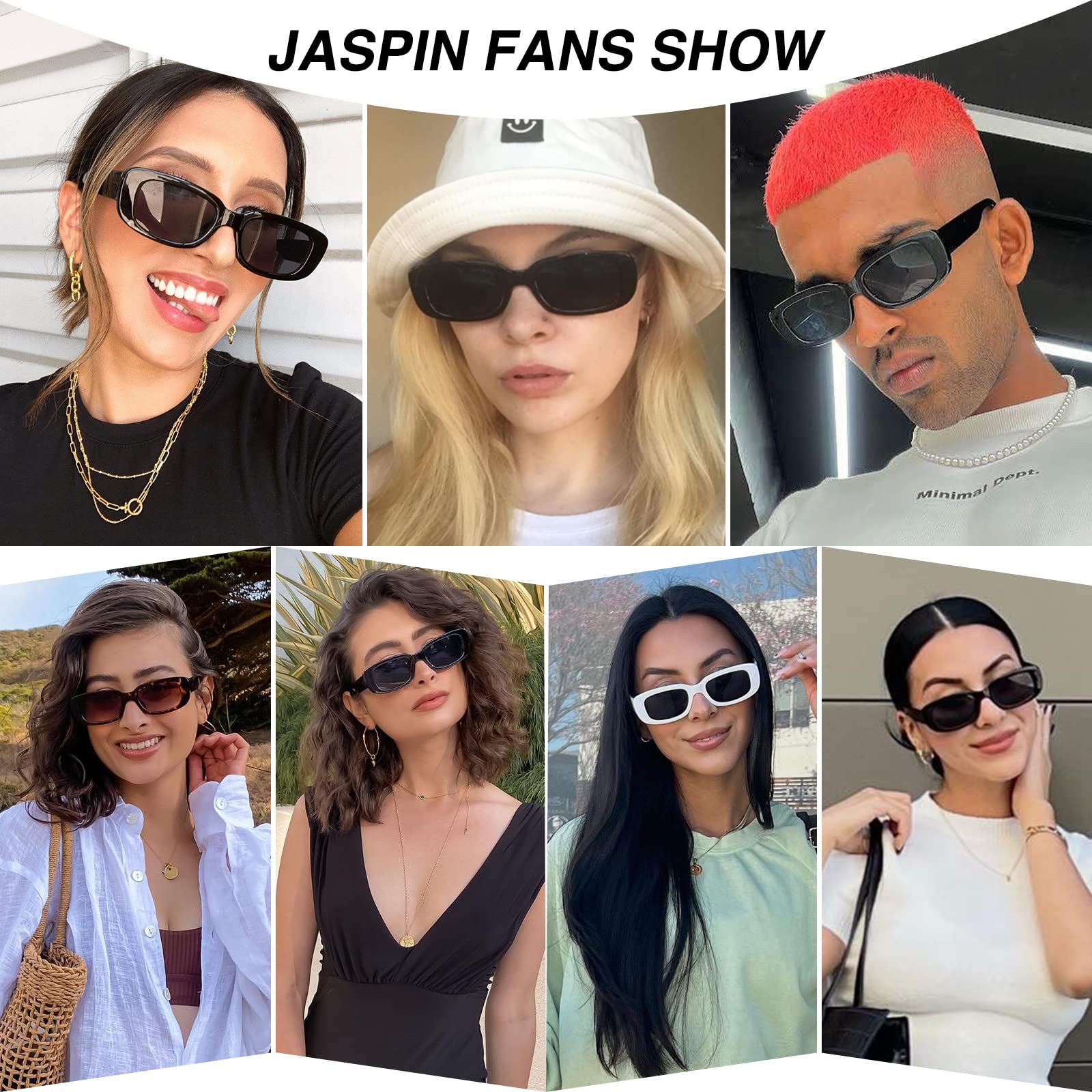 Foto 2 | Gafas De Sol Jaspin Y2k Rectangulares Uv400 Para Mujeres Y Hombres - Venta Internacional.