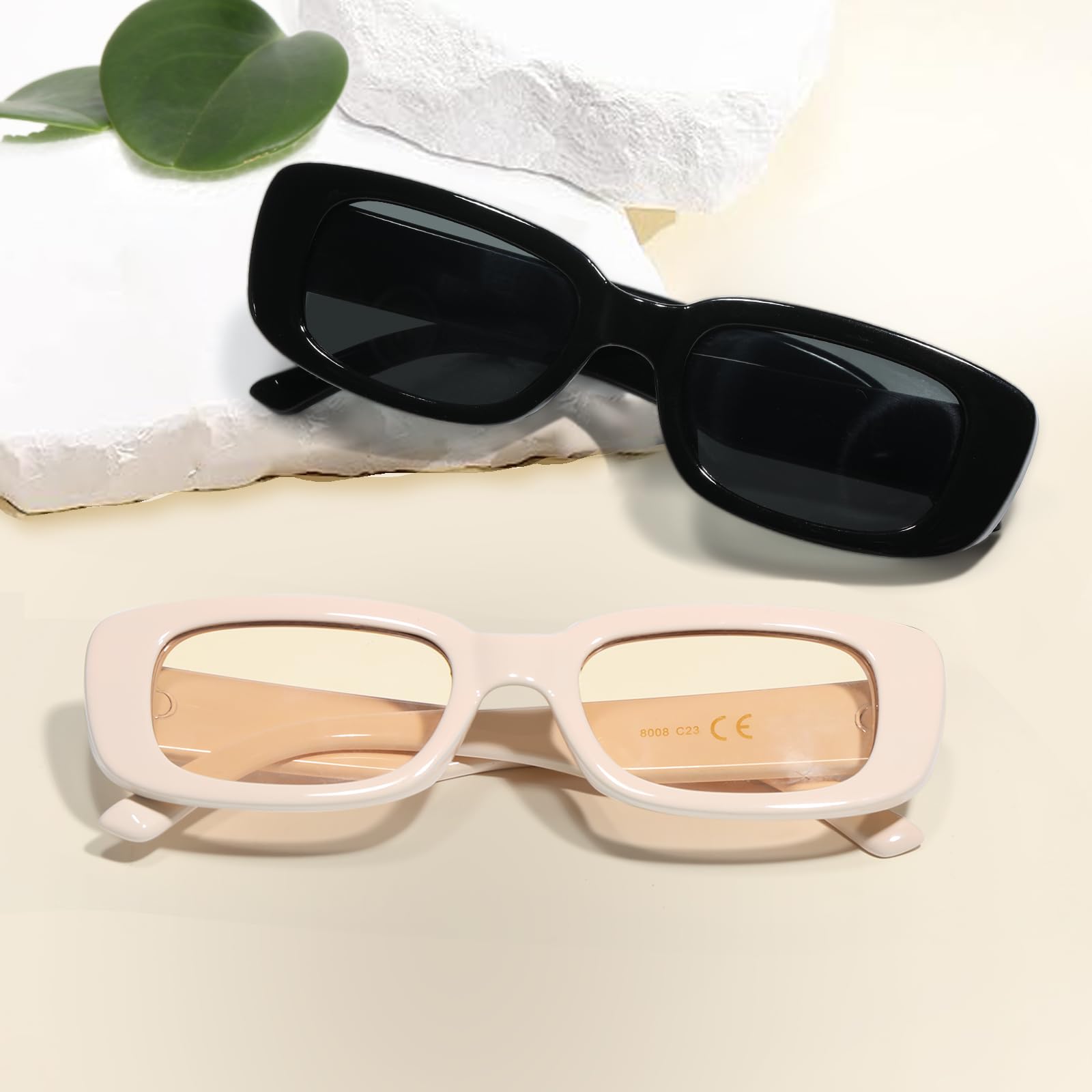 Foto 4 pulgar | Gafas De Sol Jaspin Y2k Rectangulares Uv400 Para Mujeres Y Hombres - Venta Internacional.