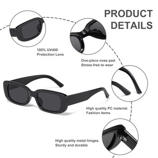 Foto 6 | Gafas De Sol Jaspin Y2k Rectangulares Uv400 Para Mujeres Y Hombres - Venta Internacional.