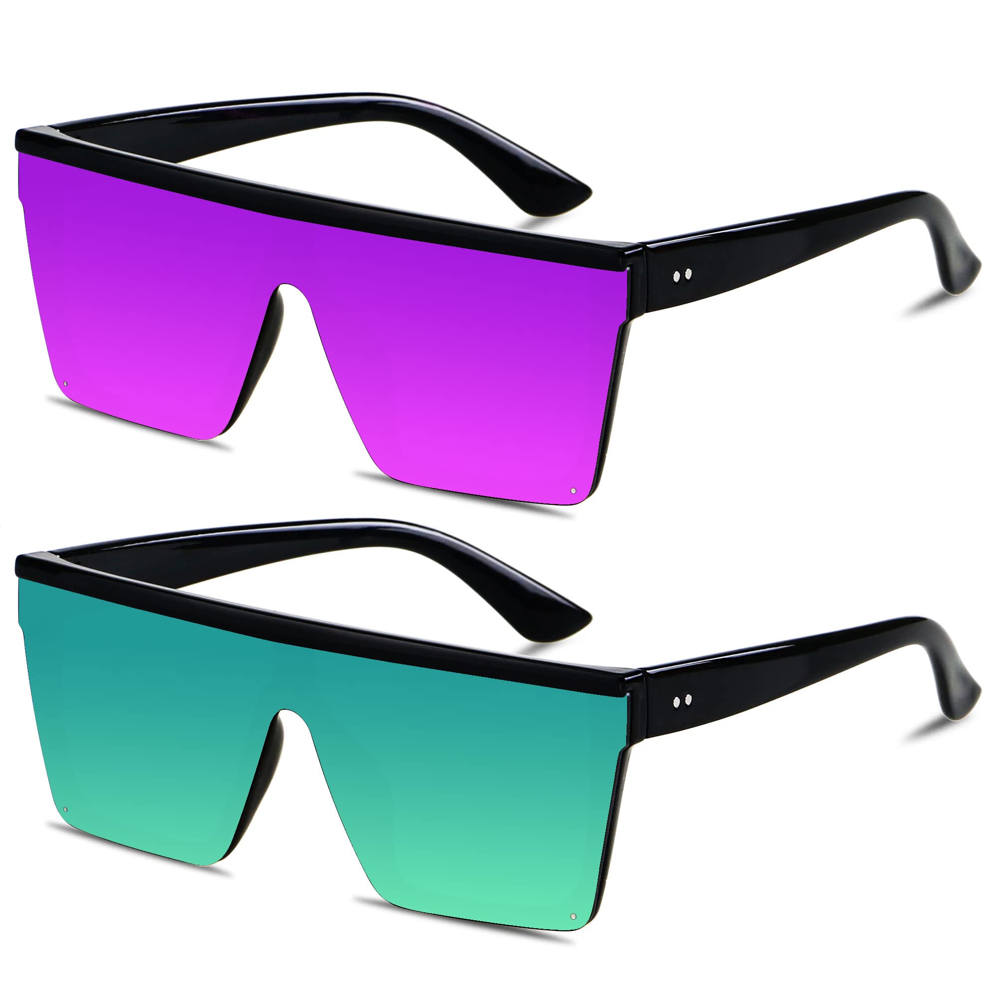Foto 2 pulgar | Gafas De Sol Lyzoit Cuadradas De Gran Tamaño Para Mujer Y Hombre Uv400 Morado - Venta Internacional.