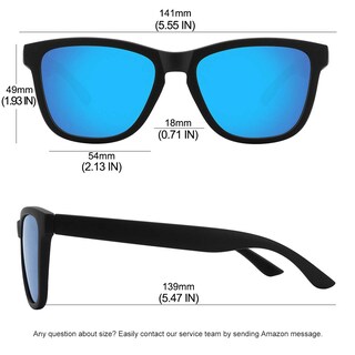 Foto 4 | Gafas De Sol Meetsun Classic Retro Uv400 Polarizadas Negro/azul - Venta Internacional.