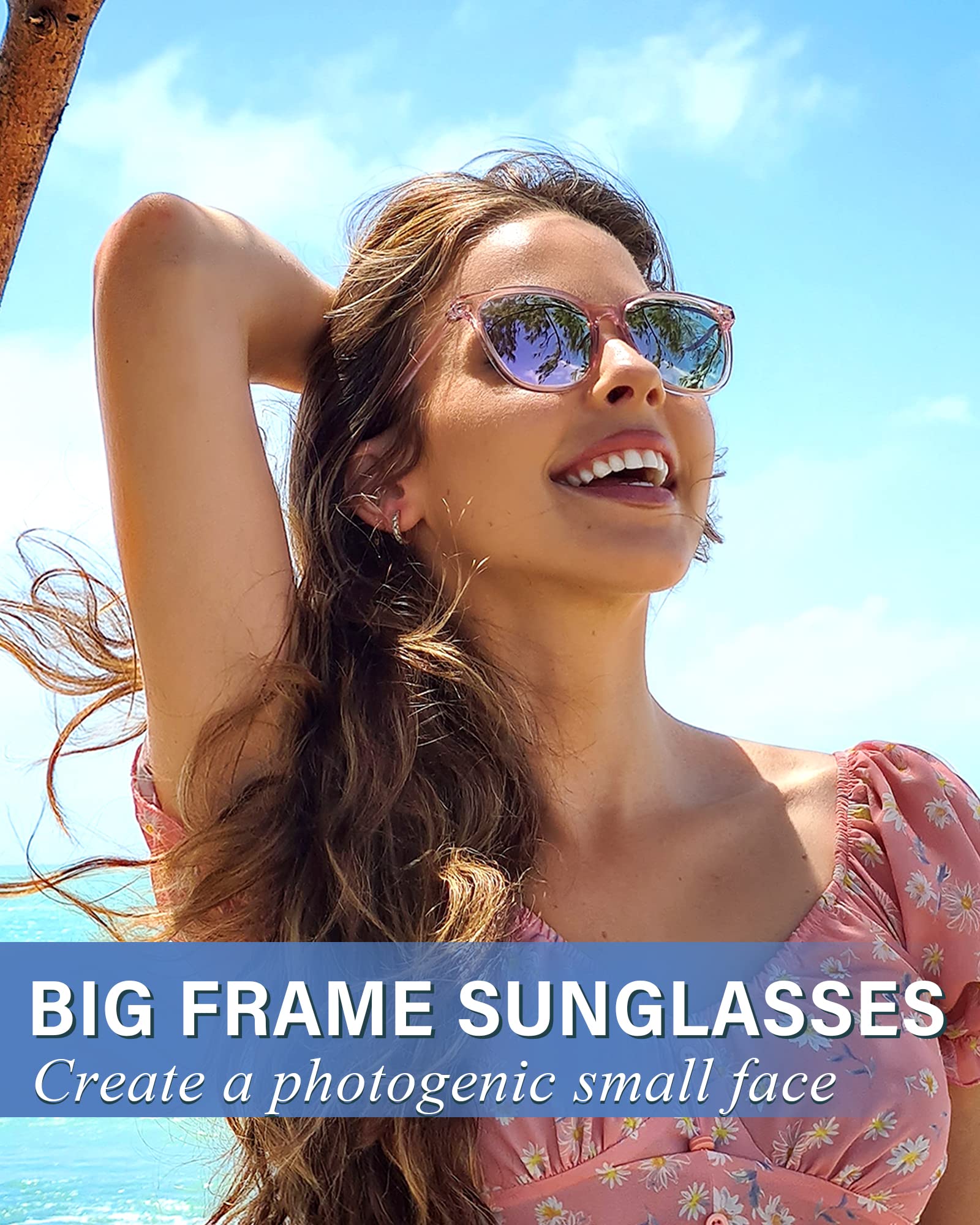 Foto 3 pulgar | Gafas De Sol Myiaur Polarizadas Cuadradas Con Espejo Para Mujer - Venta Internacional.