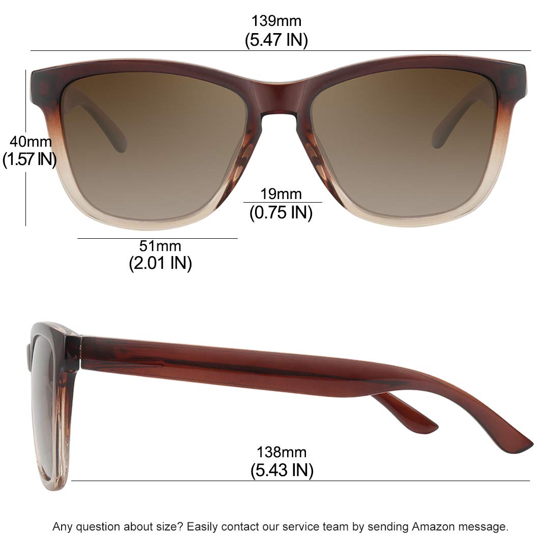 Foto 4 | Gafas De Sol Meetsun Classic Retro Designer Polarizadas 54 Mm - Venta Internacional.