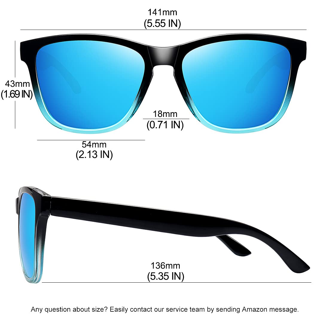 Foto 5 pulgar | Gafas De Sol Meetsun Polarizadas Con Protección Uv400 Y Lente Azul - Venta Internacional.