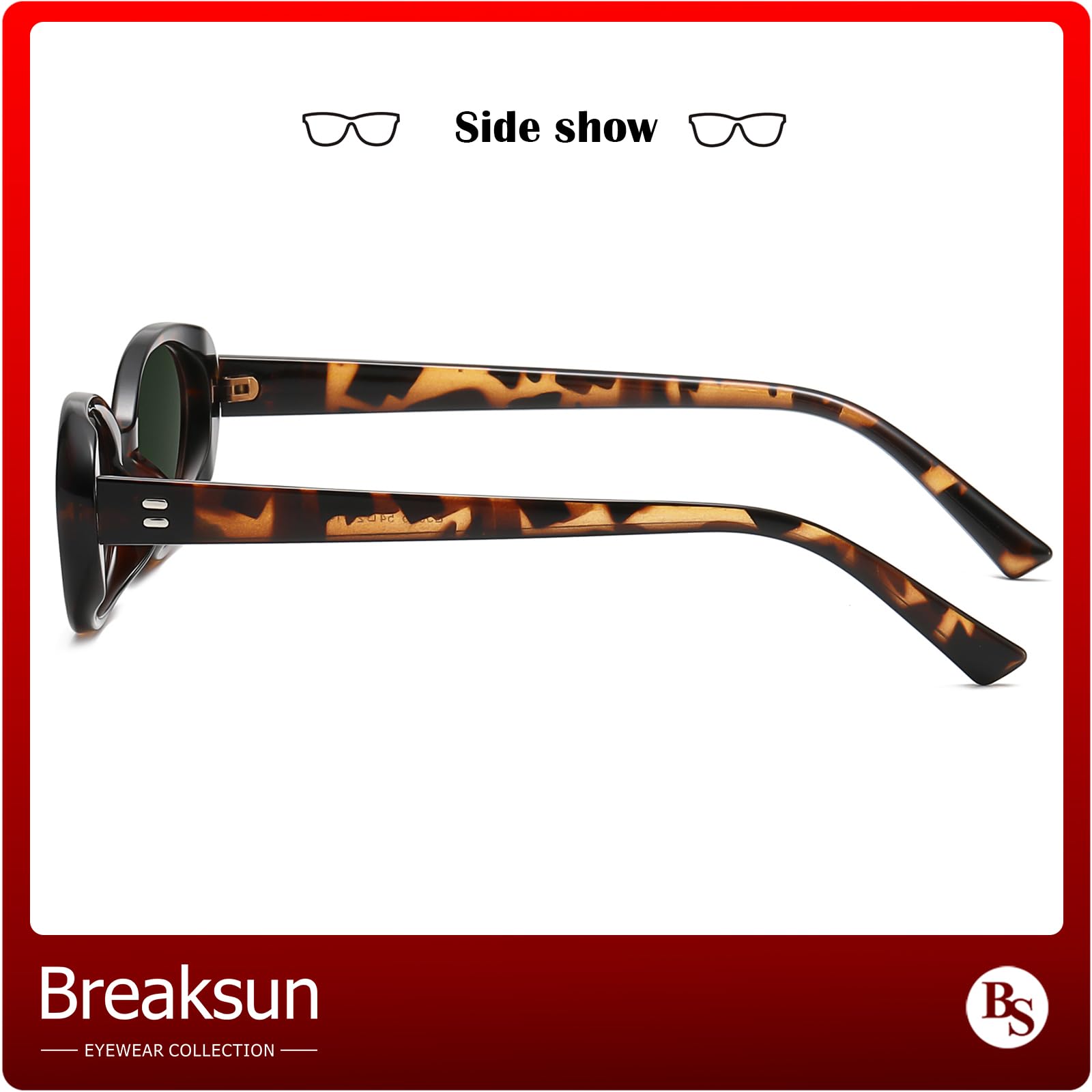 Foto 7 pulgar | Gafas De Sol Breaksun Retro Oval 90s Vintage Para Mujer Y Hombre - Venta Internacional.