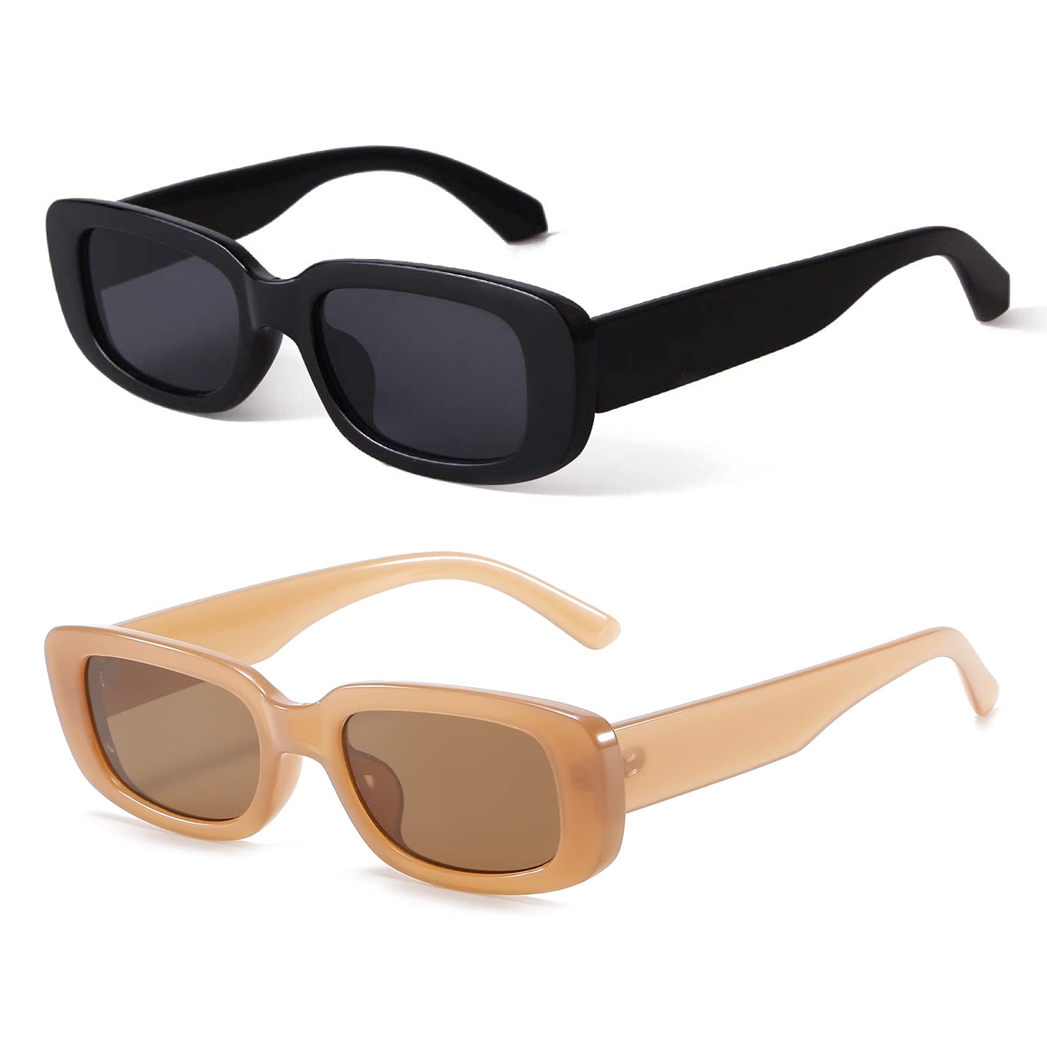Foto 2 pulgar | Gafas De Sol Butaby Rectangle Retro Driving Uv400 Para Mujer  Color Negro - Venta Internacional.