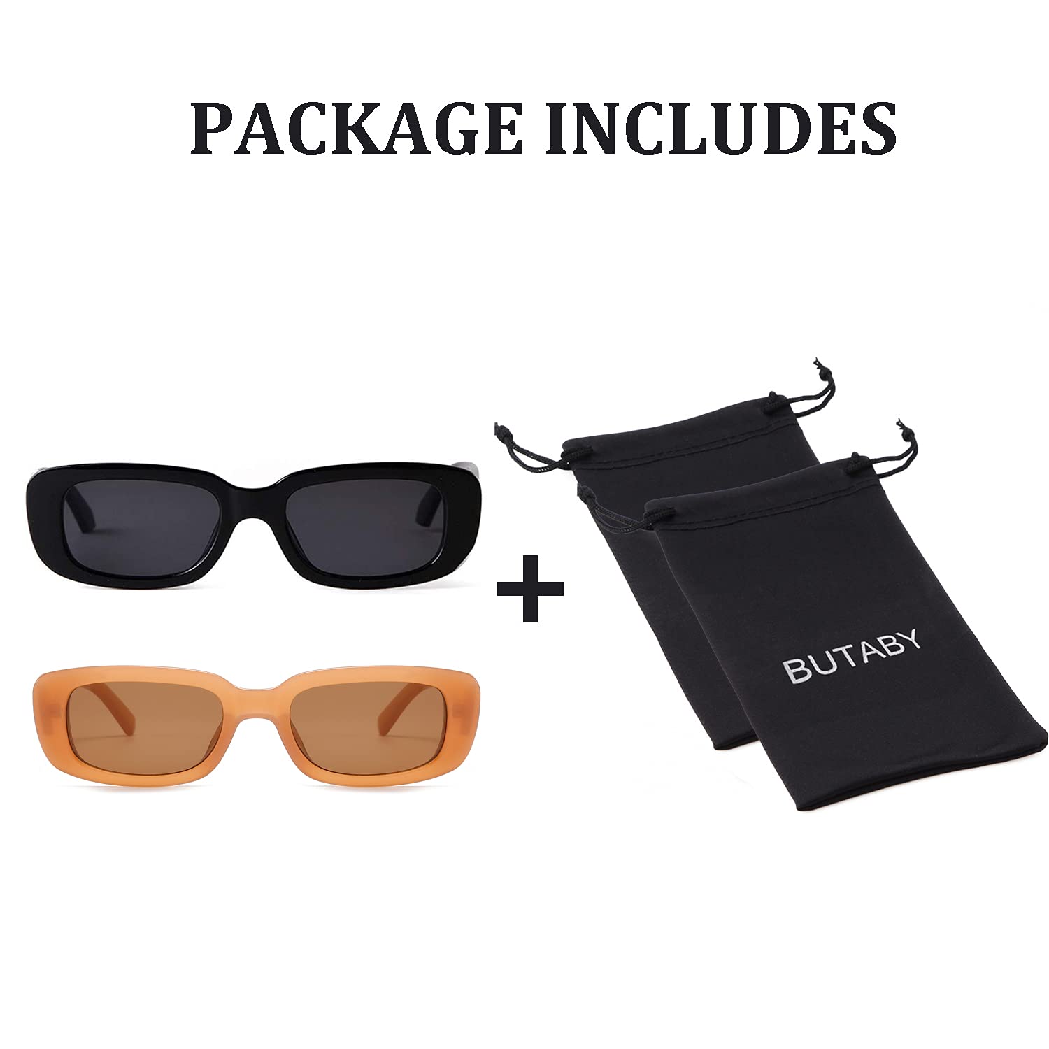 Foto 7 pulgar | Gafas De Sol Butaby Rectangle Retro Driving Uv400 Para Mujer  Color Negro - Venta Internacional.