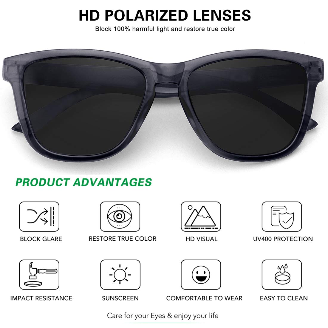 Foto 4 pulgar | Gafas De Sol Meetsun Classic Retro Designer Polarizadas 54 Mm - Venta Internacional.