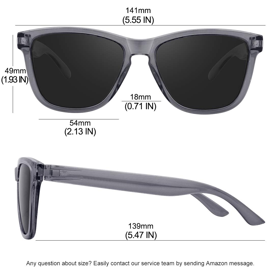 Foto 5 pulgar | Gafas De Sol Meetsun Classic Retro Designer Polarizadas 54 Mm - Venta Internacional.