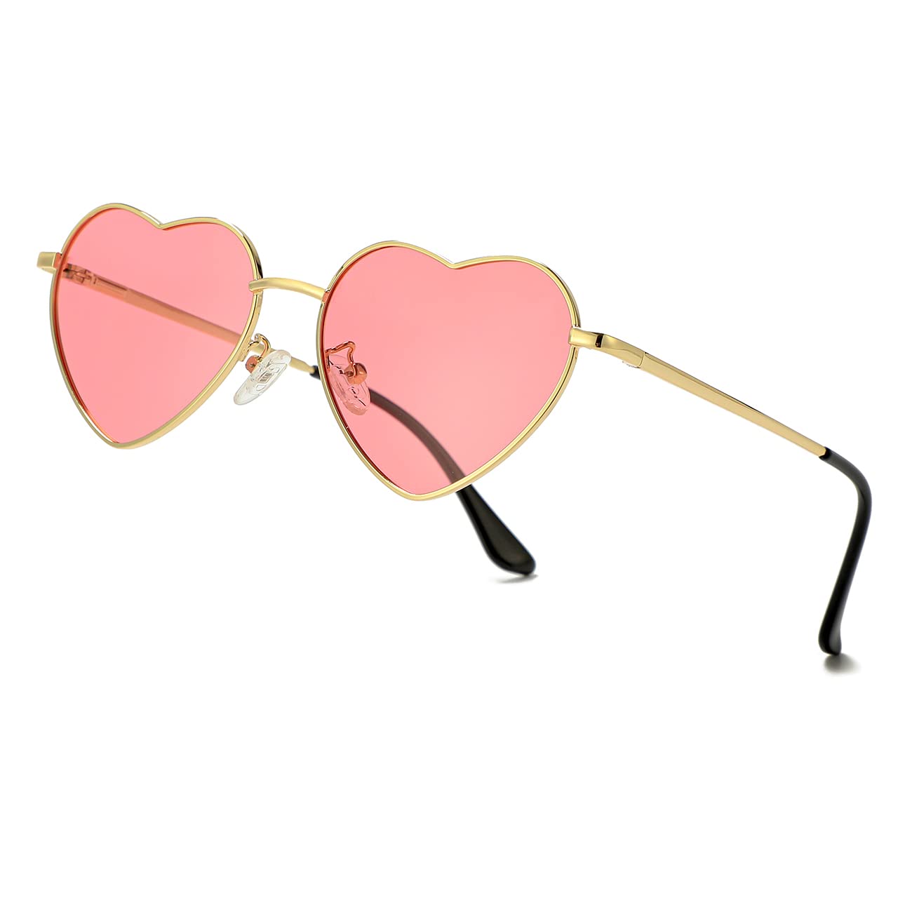 Foto 2 pulgar | Gafas De Sol Jovakit Polarized Heart Para Mujer Dorado/rosa - Venta Internacional.