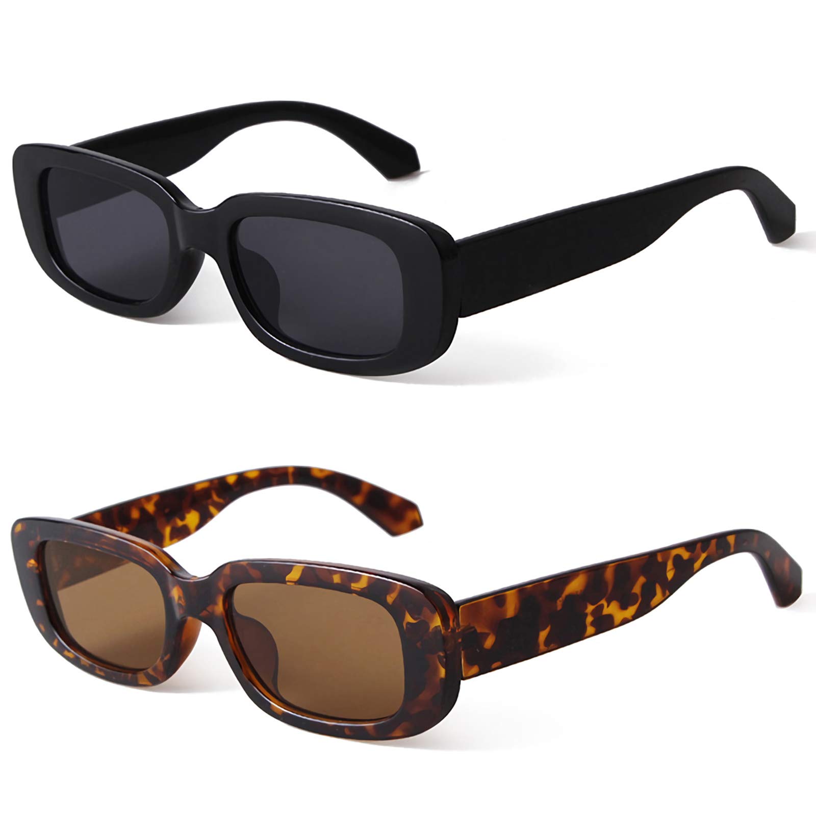 Foto 2 pulgar | Gafas De Sol Kuguaok Retro Rectangle Uv400 Para Mujeres Y Hombres - Venta Internacional.
